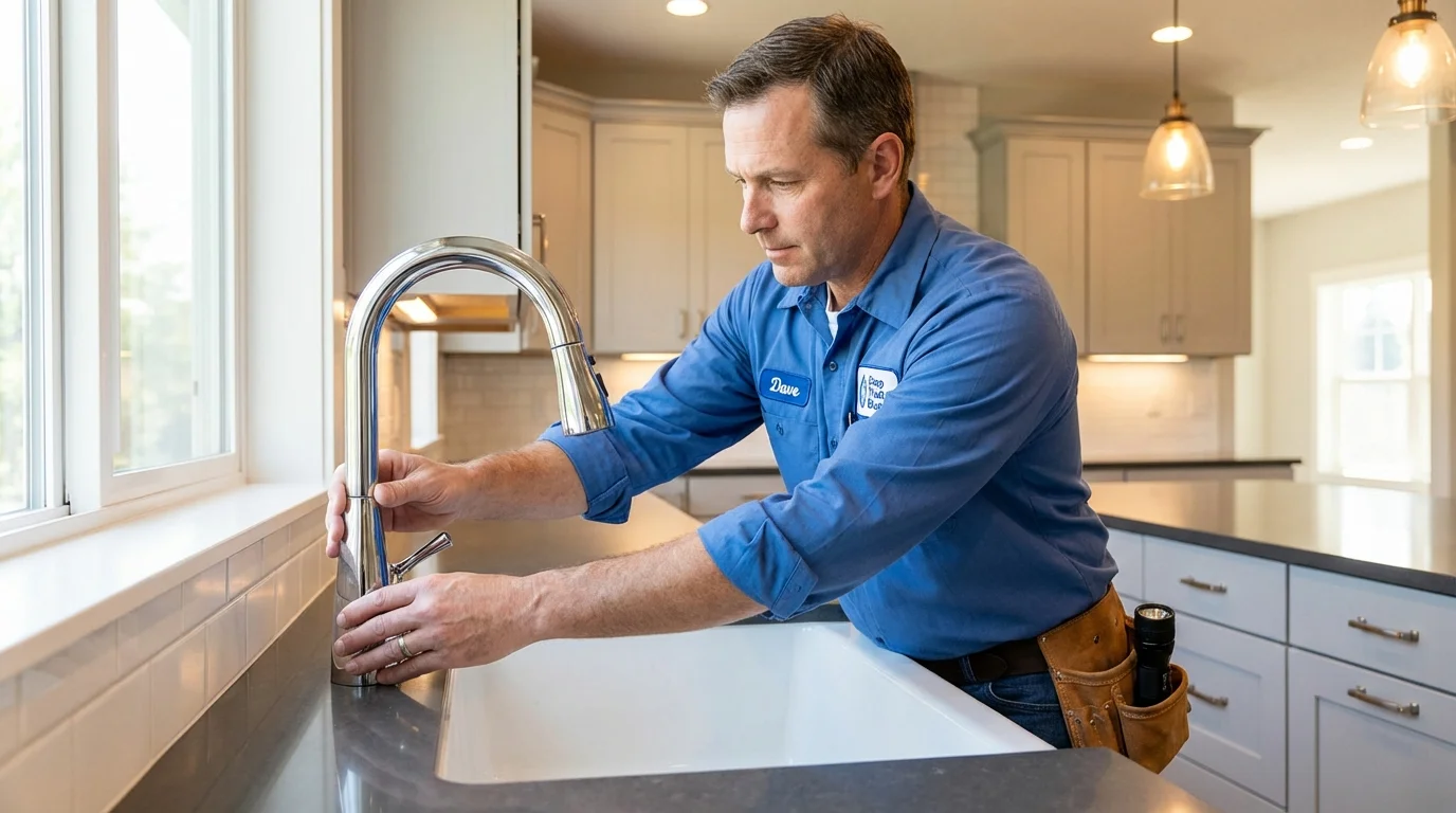 Kitchen faucet installation by Johns Plumbing LLC in Metcalfe