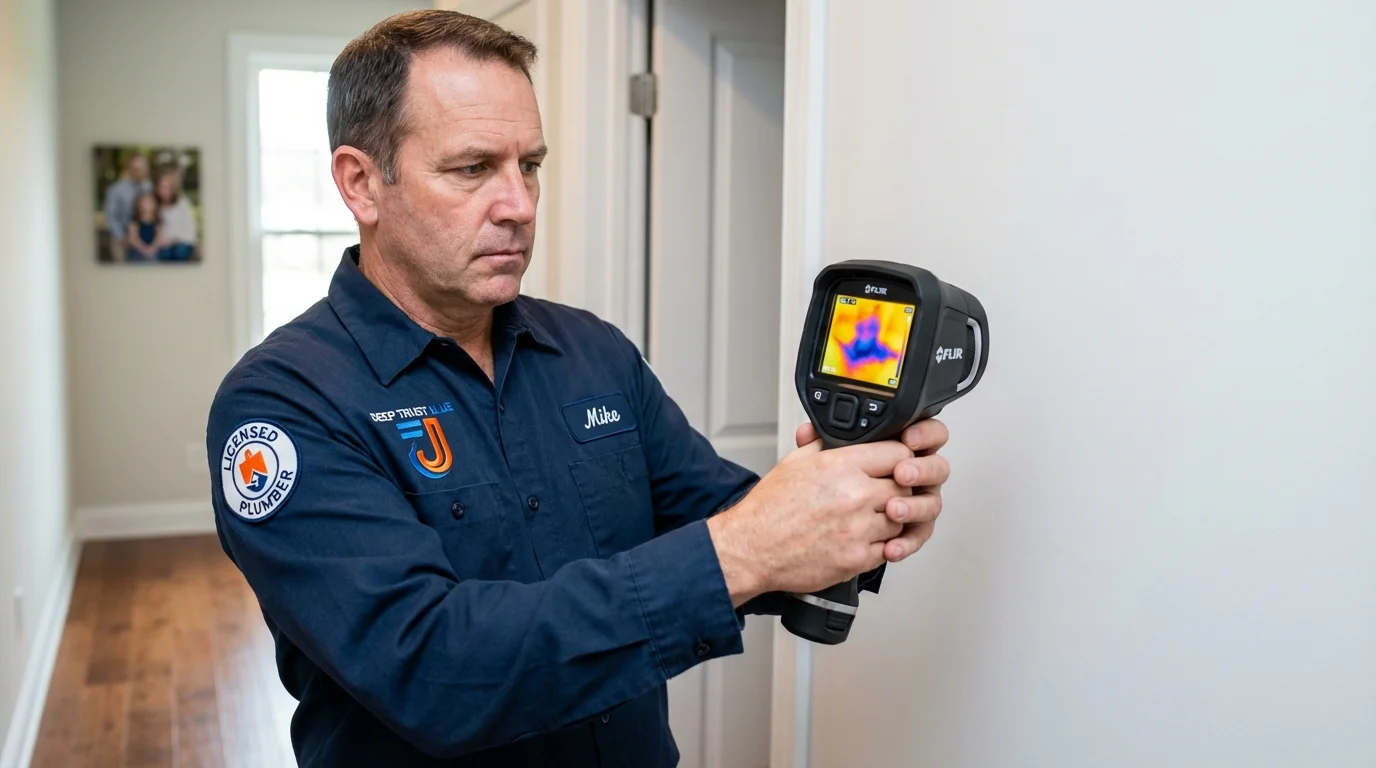 Thermal imaging leak detection by Johns Plumbing LLC in Metcalfe